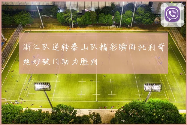 浙江队逆转泰山队精彩瞬间托利奇绝妙破门助力胜利